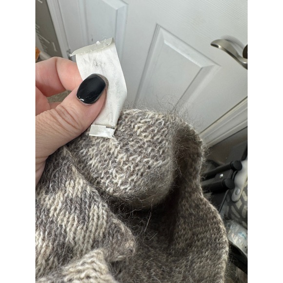 NARDI & TAGLIAFERRI Italian Made Leopard Print Wool/Mohair Blend Poncho Pullover - Picture 4 of 4